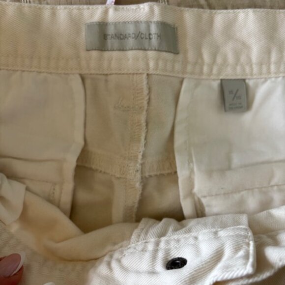 RARE FIND Standard/Cloth Urban Outfitters Cream Flared Cargo Pant - Picture 6 of 8